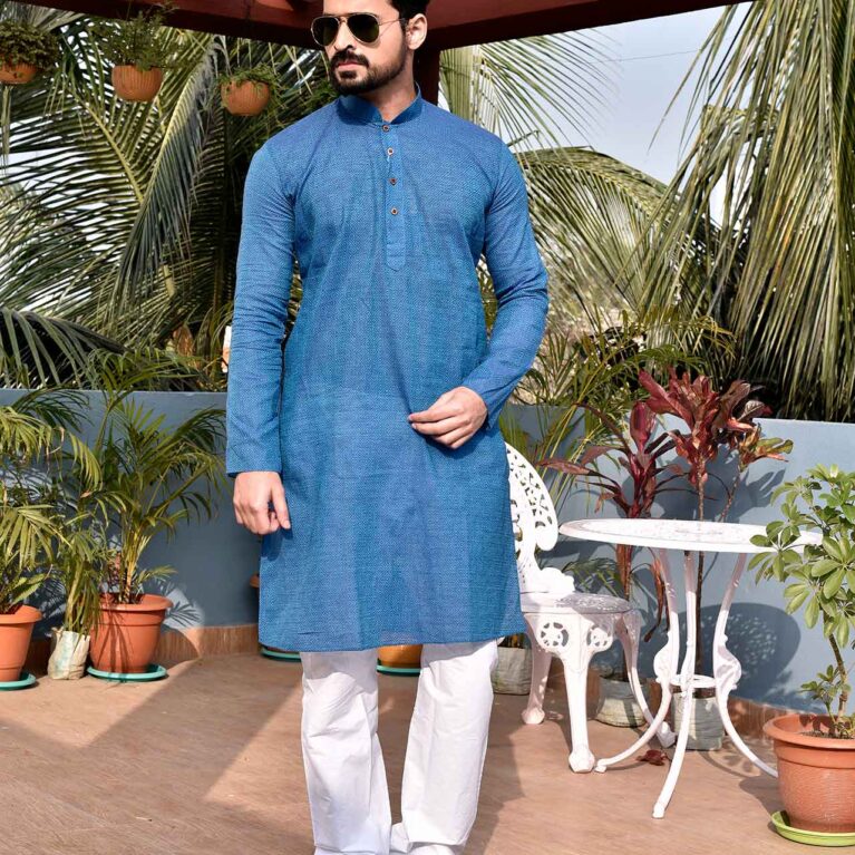 navy blue kurta