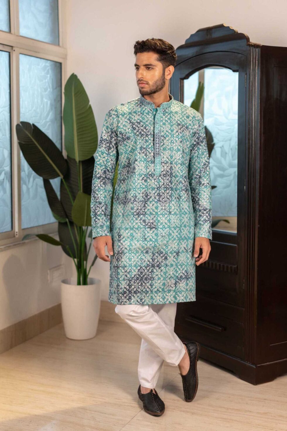 blue kurta