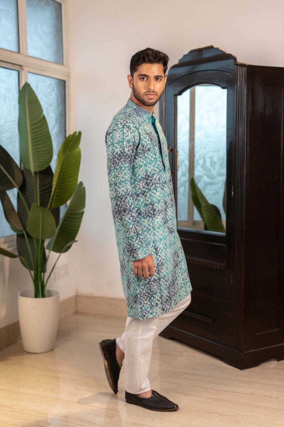 blue kurta