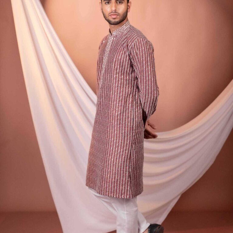 maroon kurta