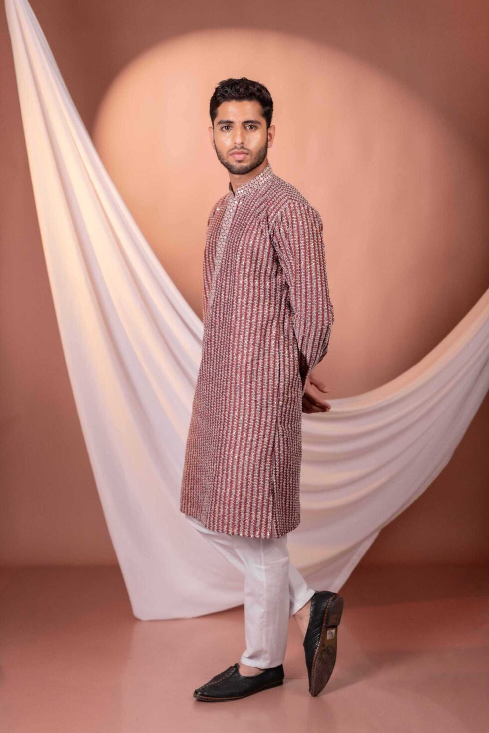 maroon kurta