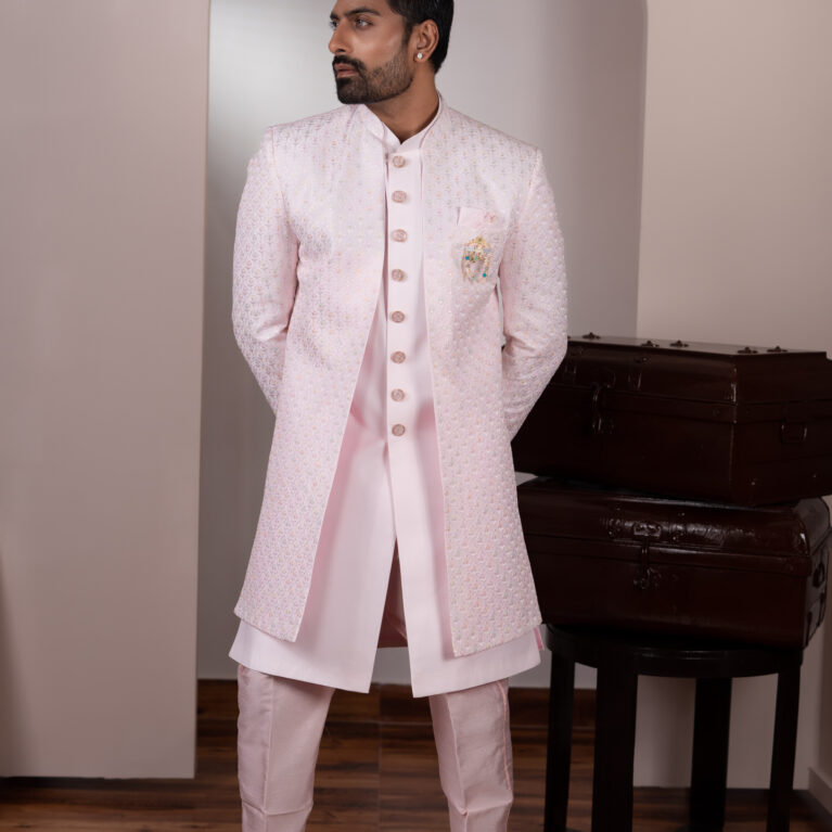 light pink sherwani