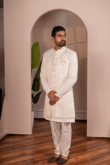 white sherwani
