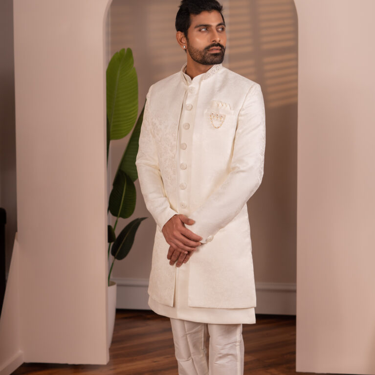 white sherwani