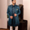 rust green sherwani