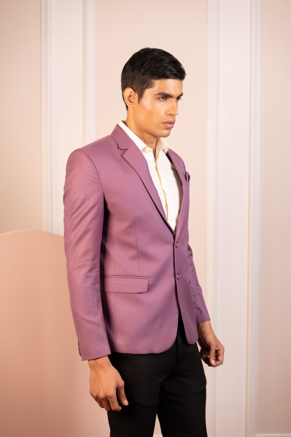 purple blazer