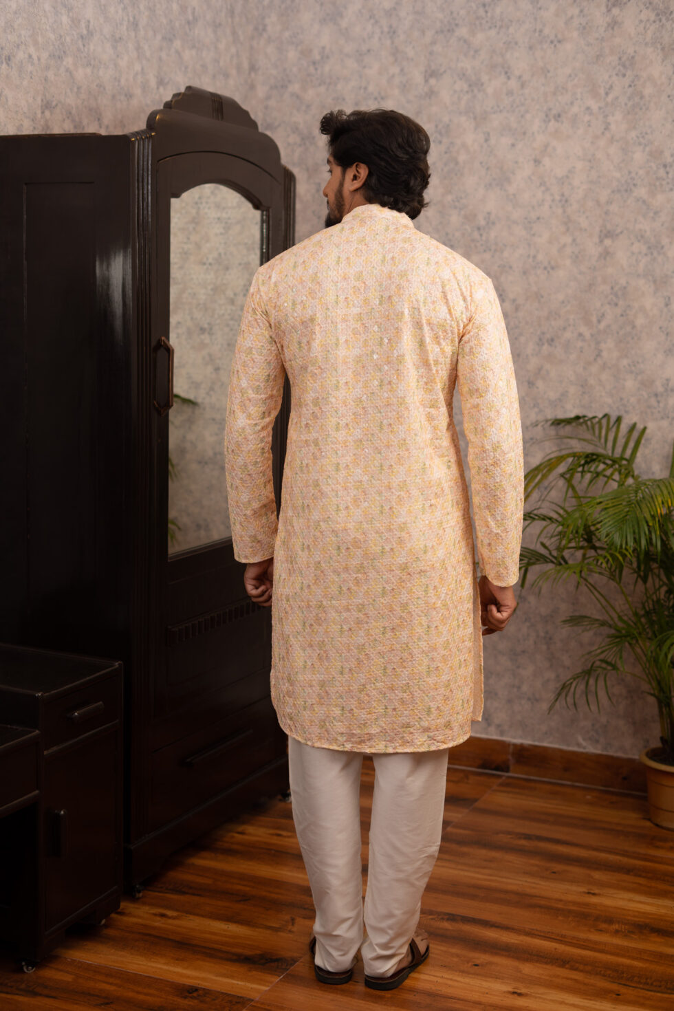 light yellow kurta set