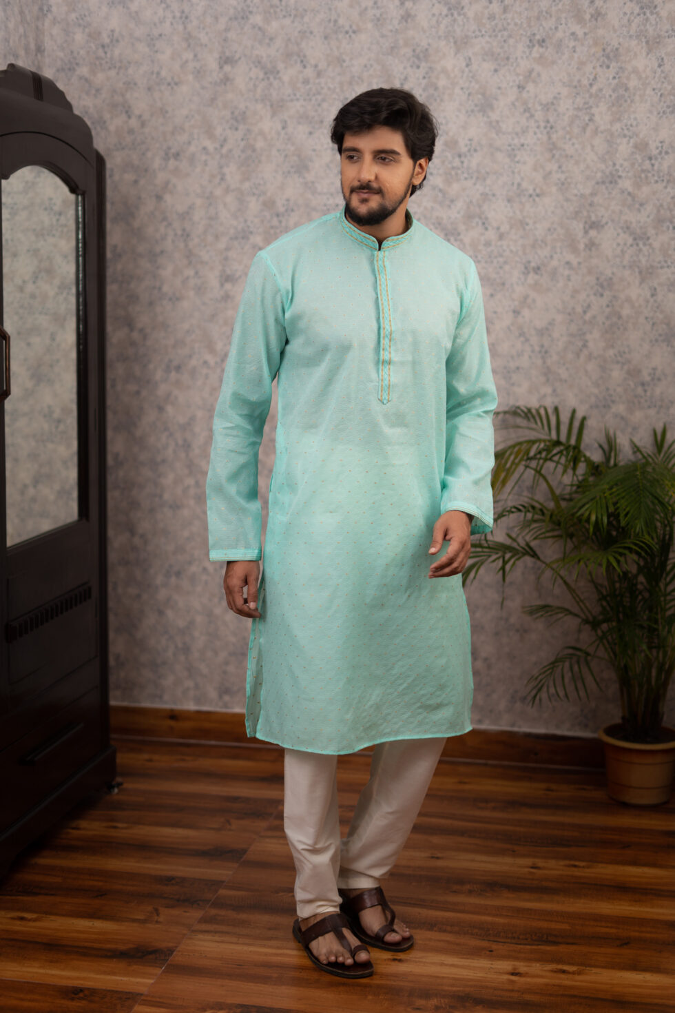 sea green kurta set