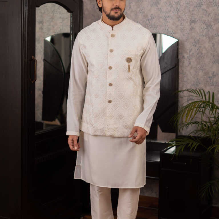 off white half jacket