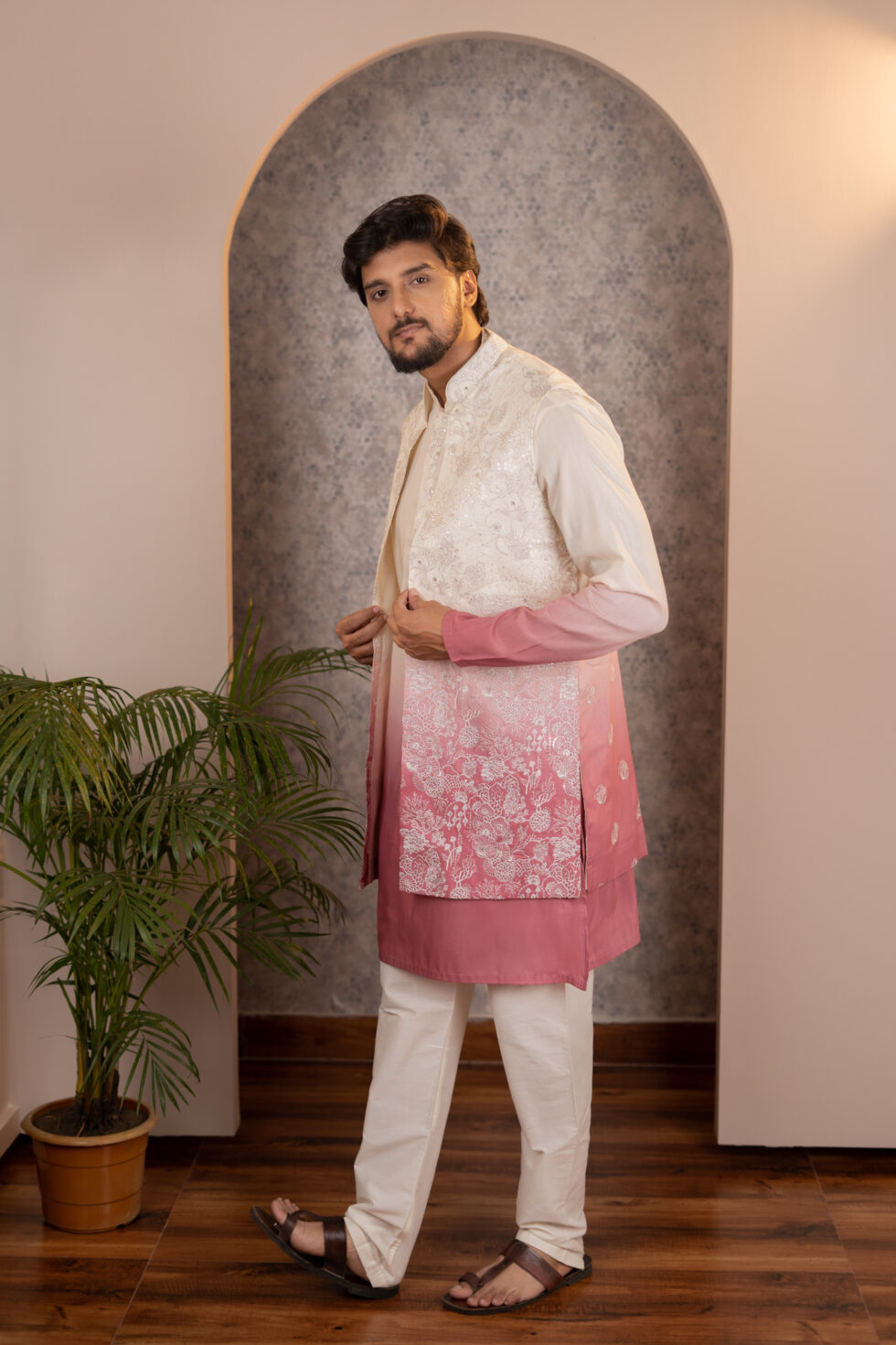 light purple half jacket