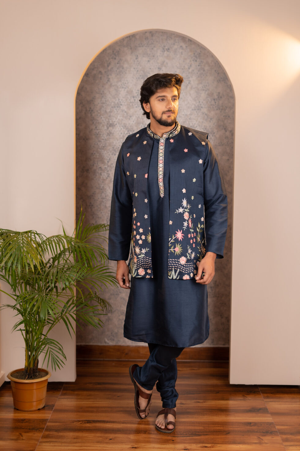 navy blue jacket set