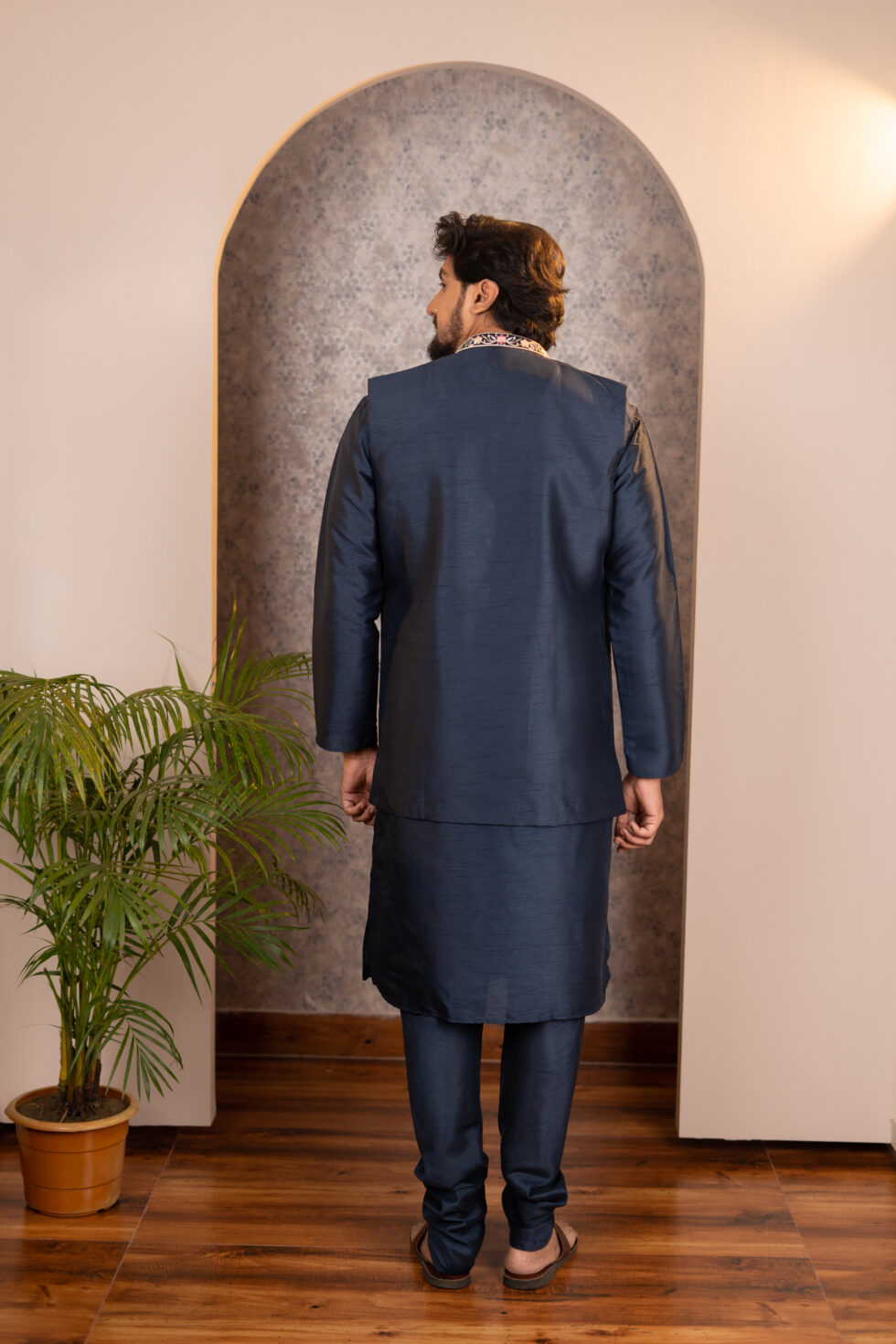 navy blue jacket set