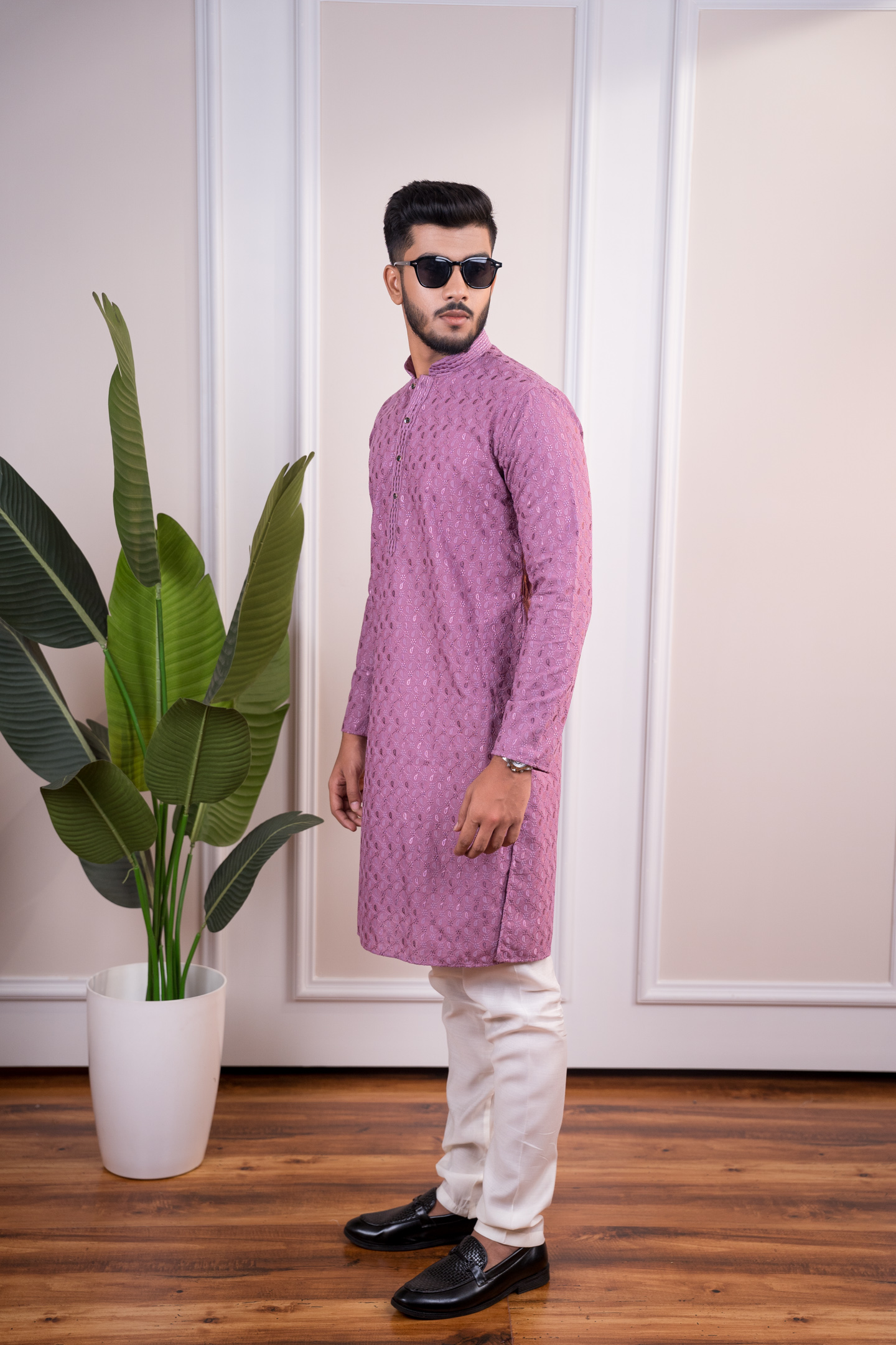 d lavender kurta set
