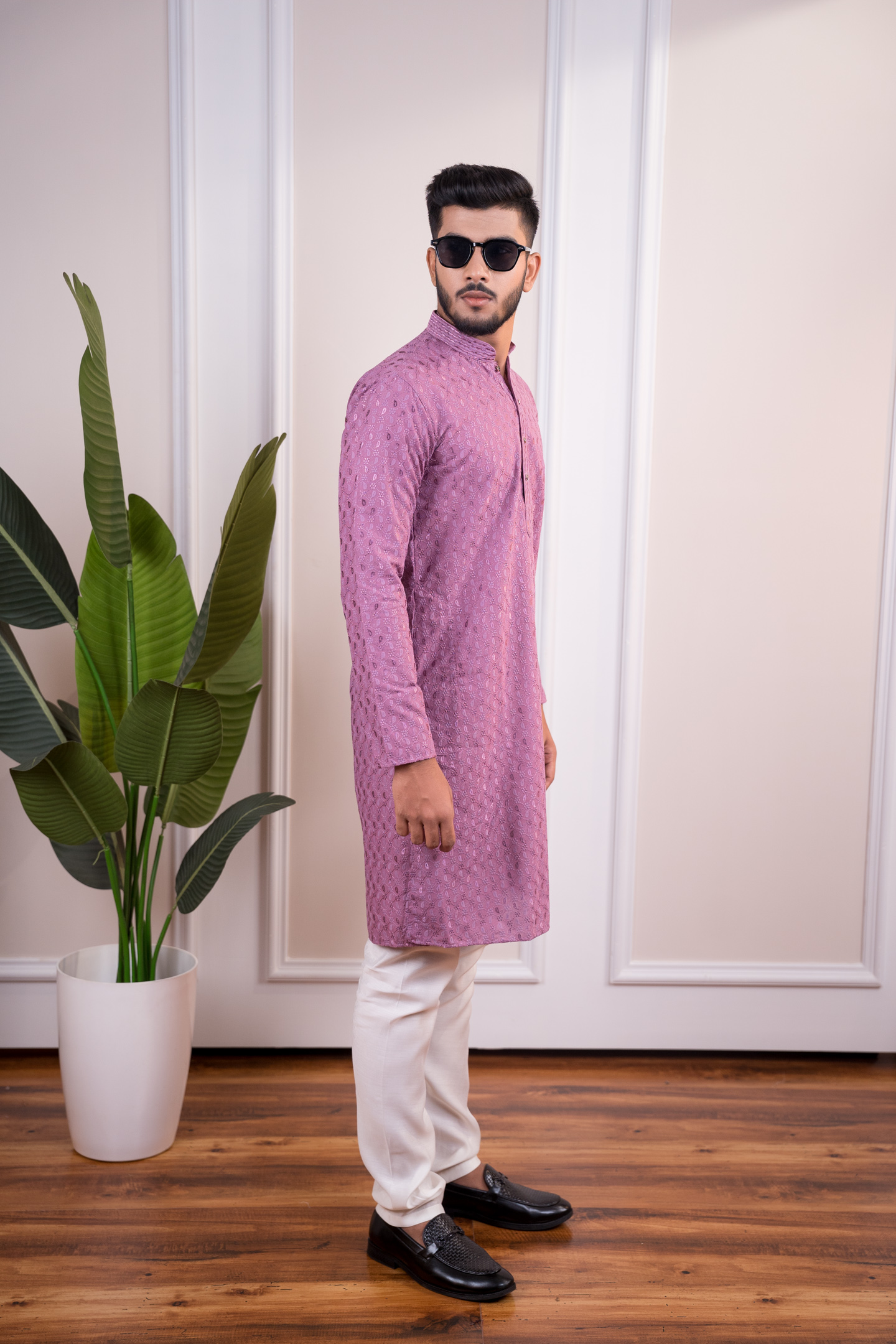 d lavender kurta set