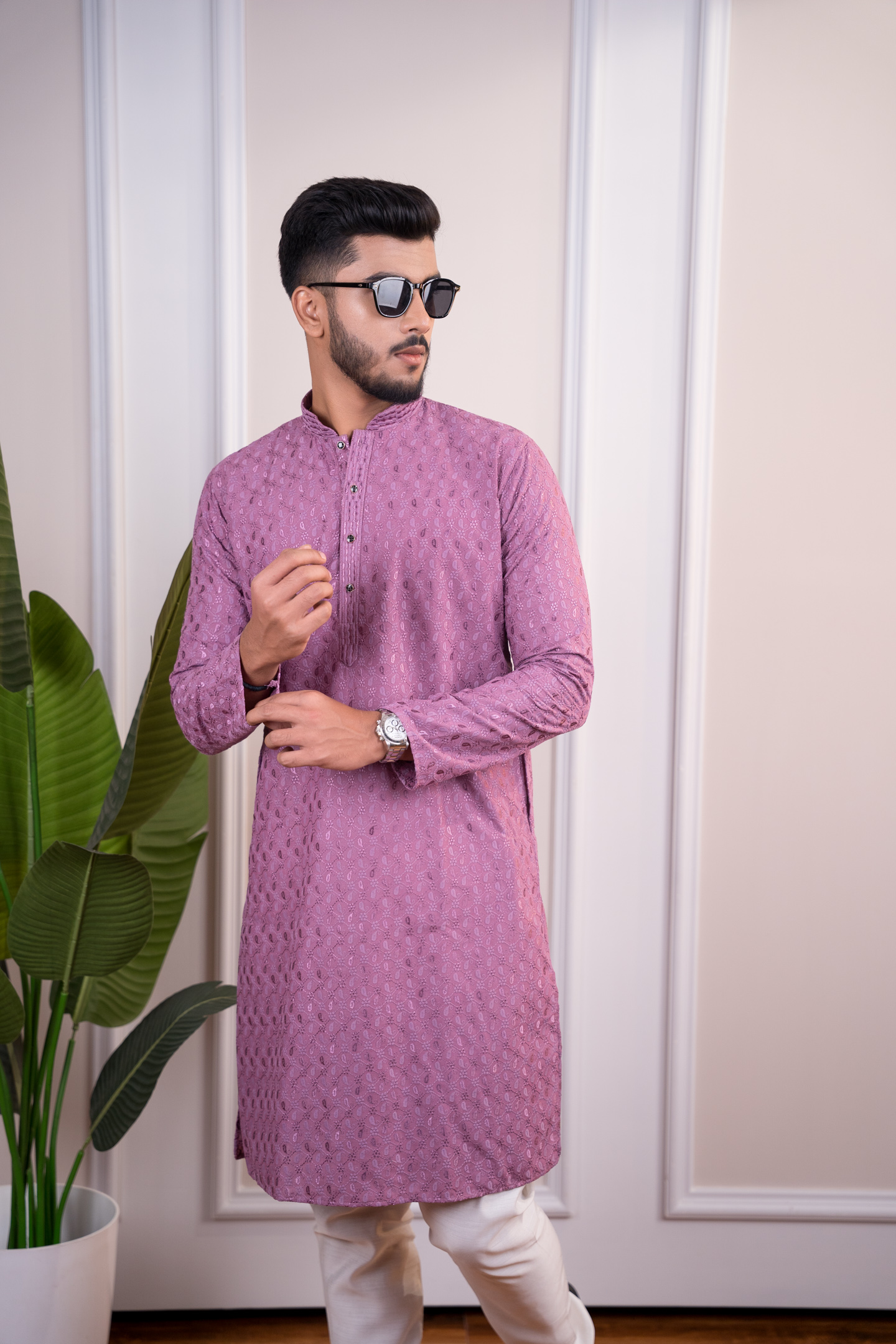 d lavender kurta set