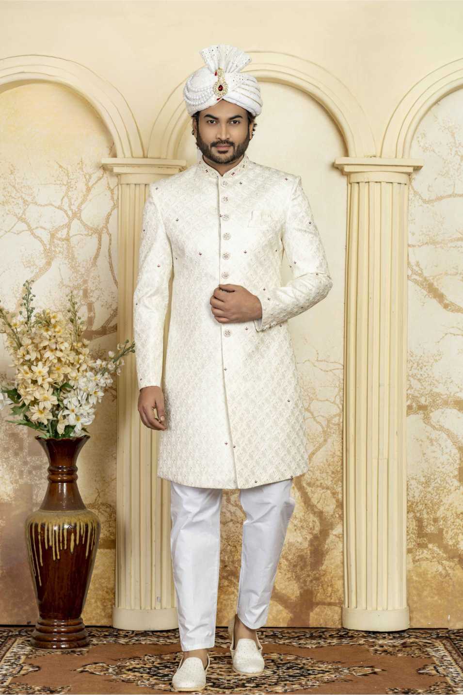 cream indowestern