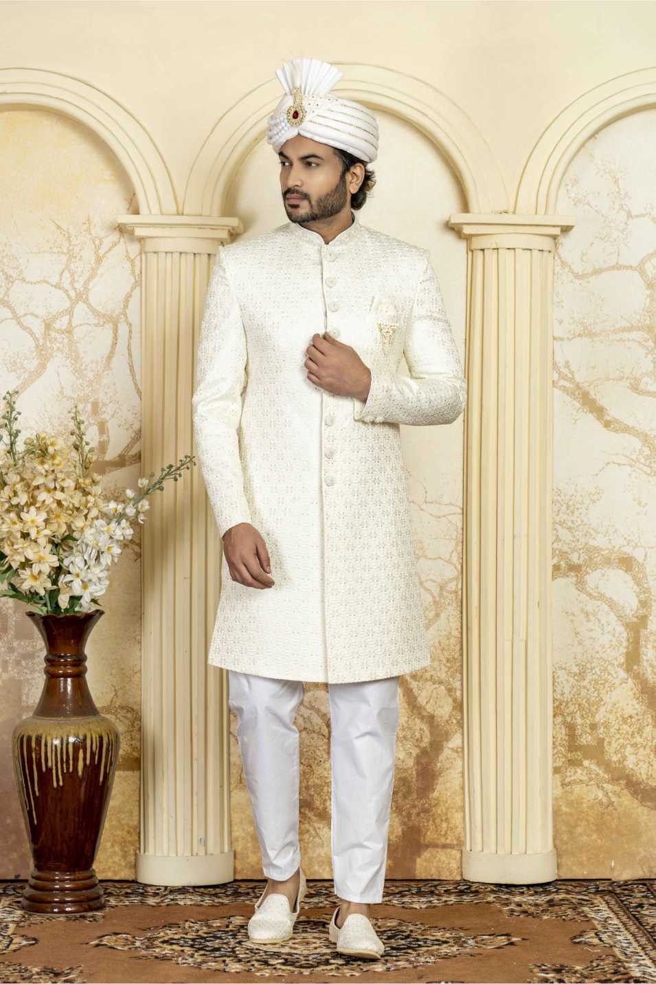 cream indowestern