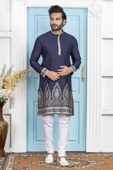 navy blue kurta