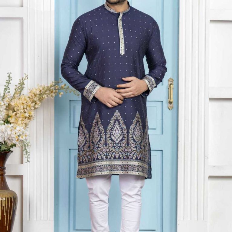 navy blue kurta