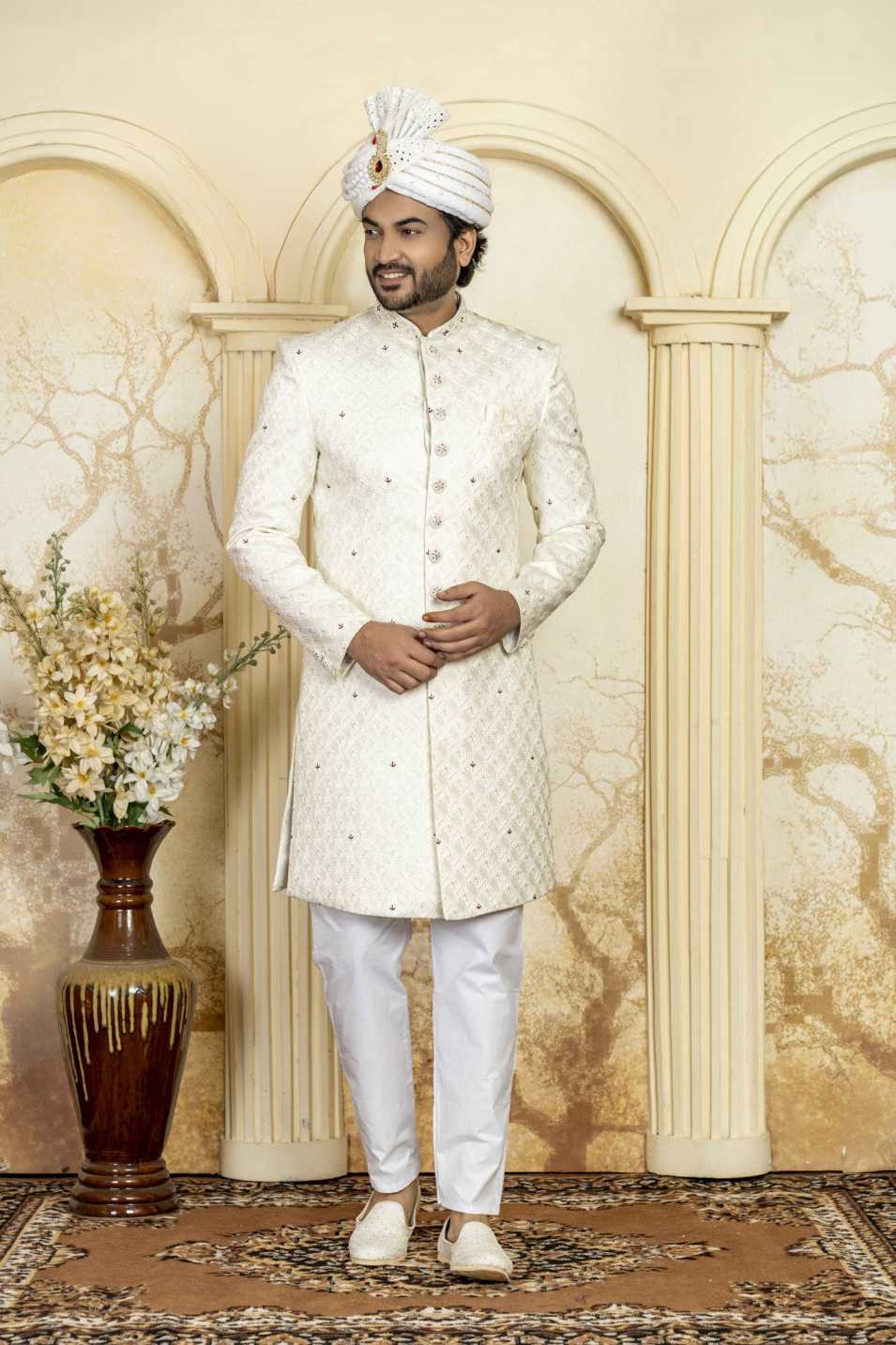 cream indowestern