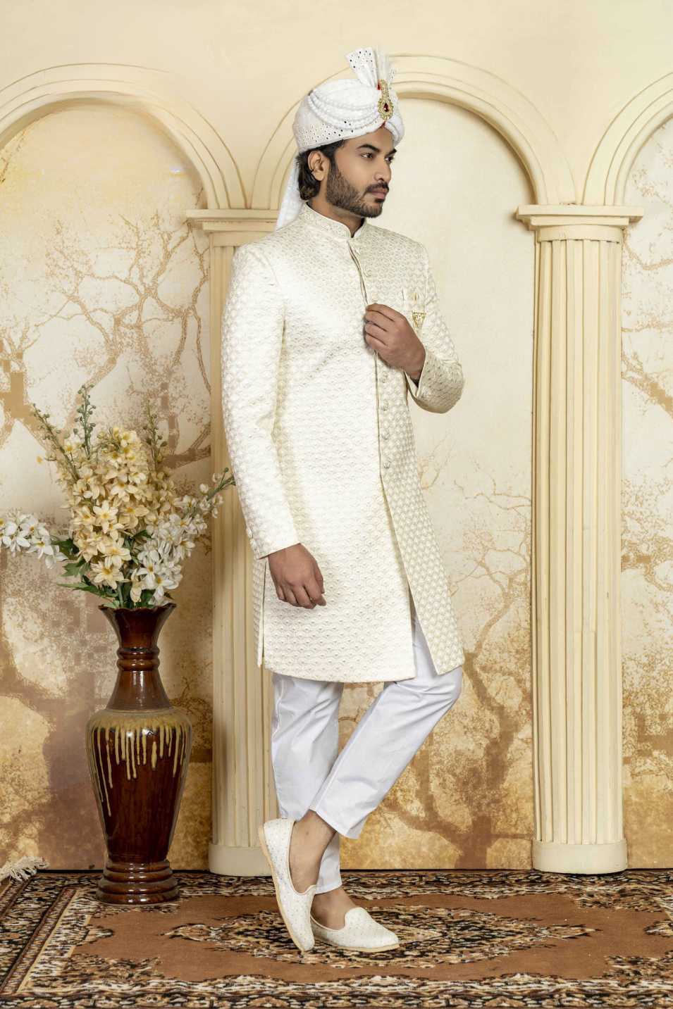 cream indowestern