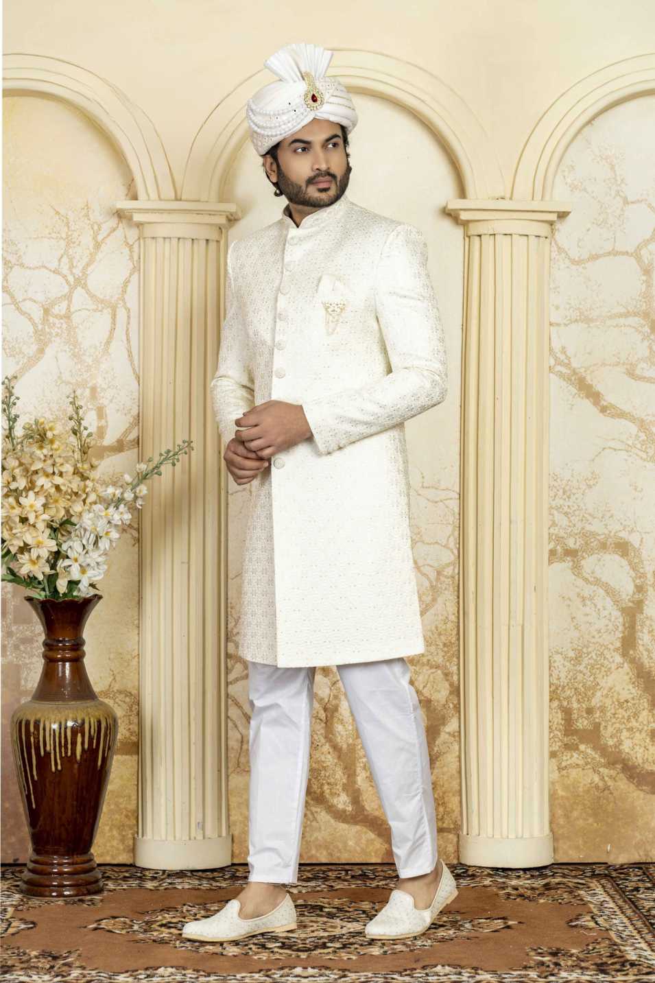 cream indowestern