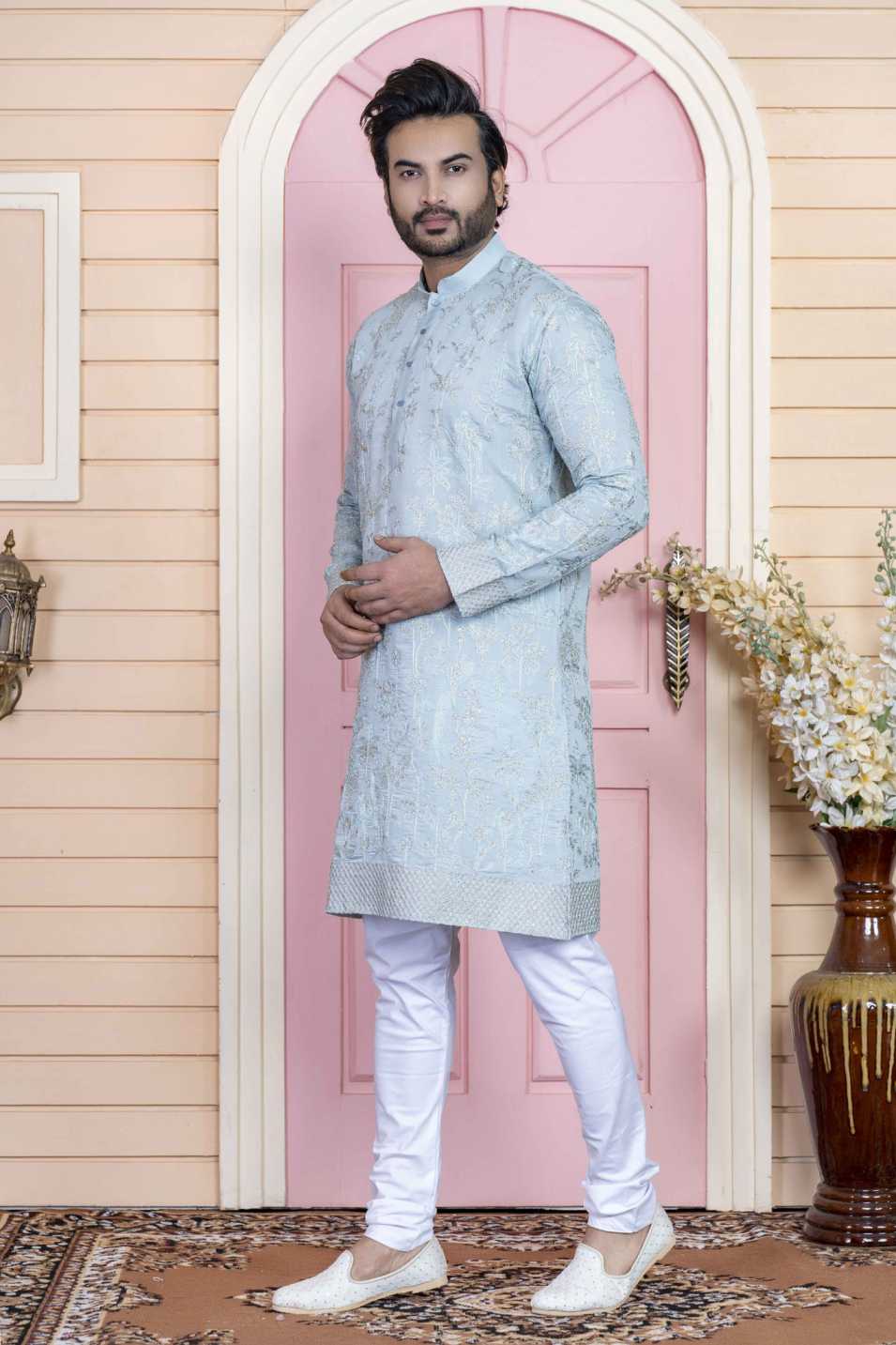 l grey kurta