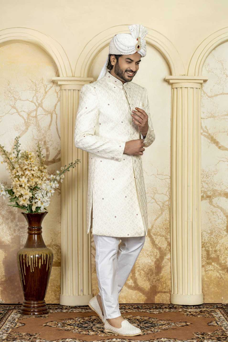 cream indowestern
