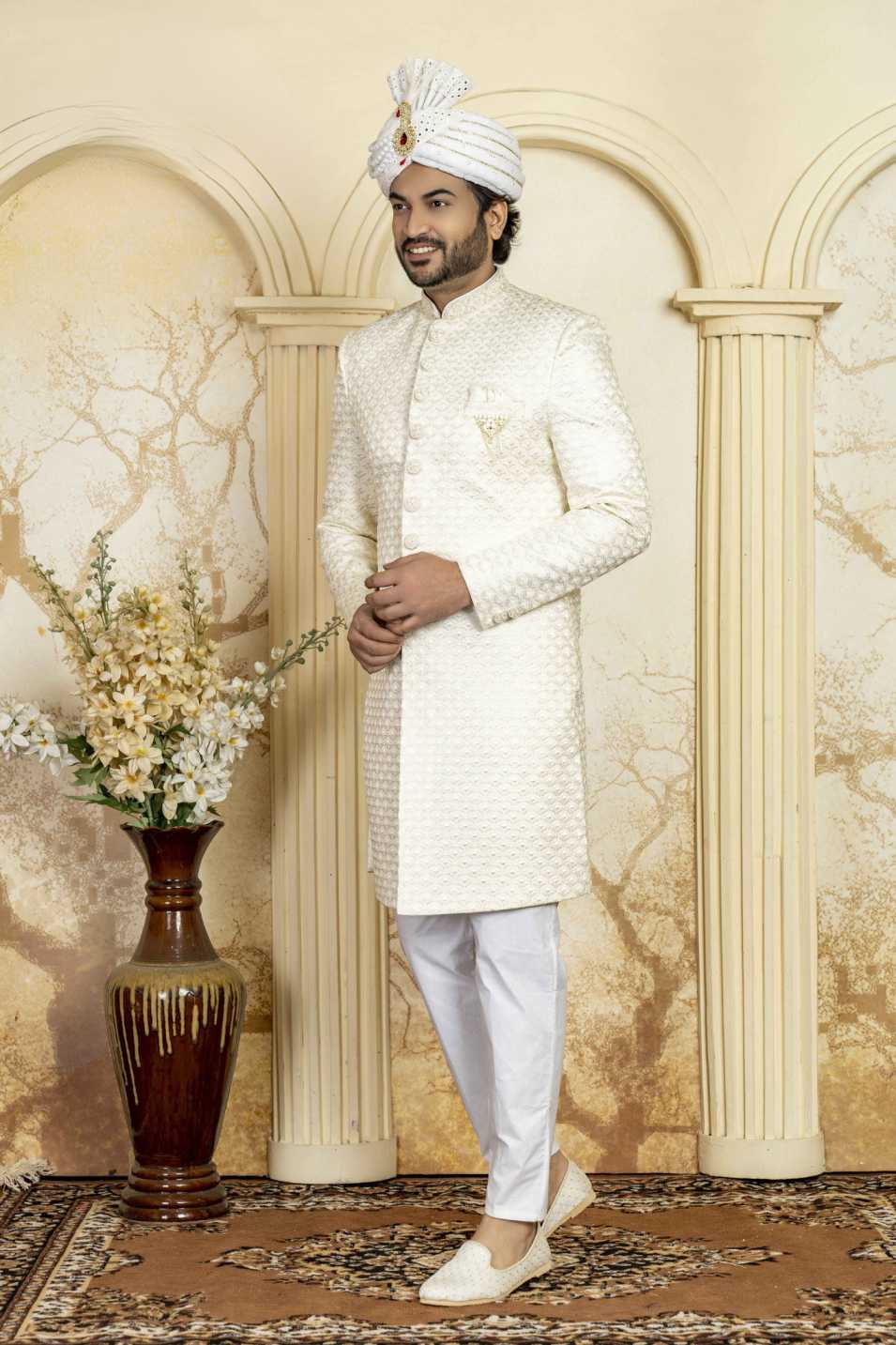 cream indowestern