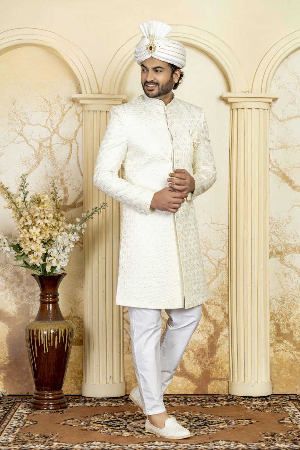 cream indowestern
