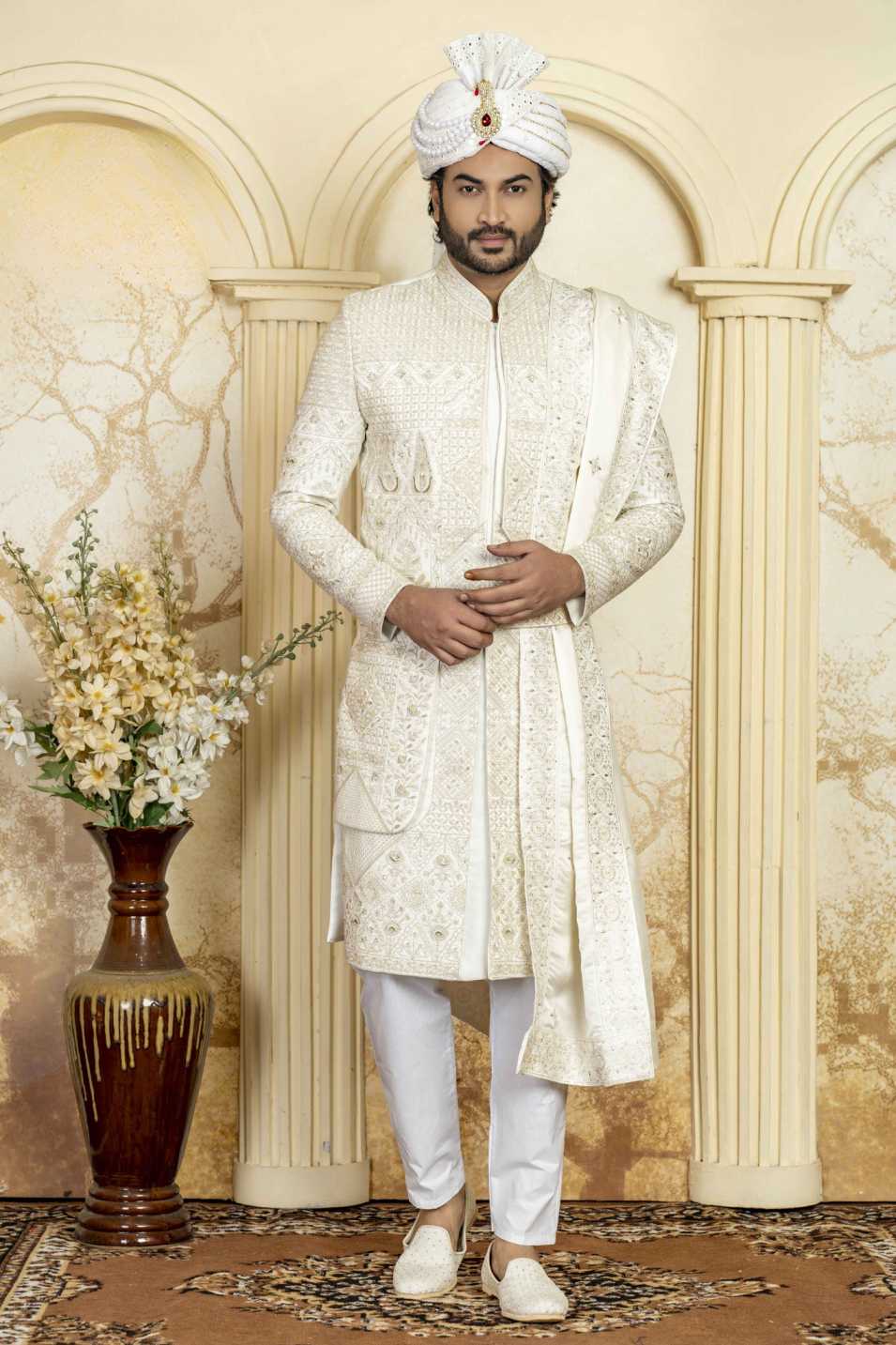 cream indowestern