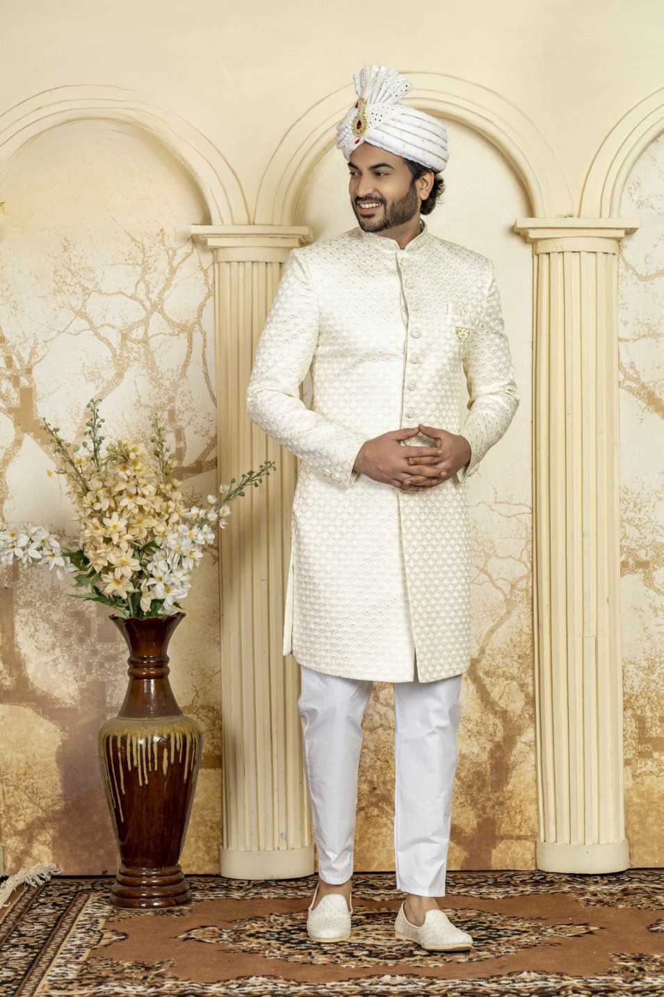 cream indowestern