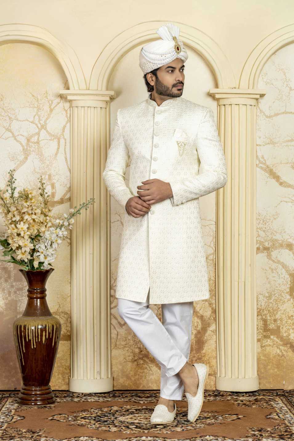 cream indowestern