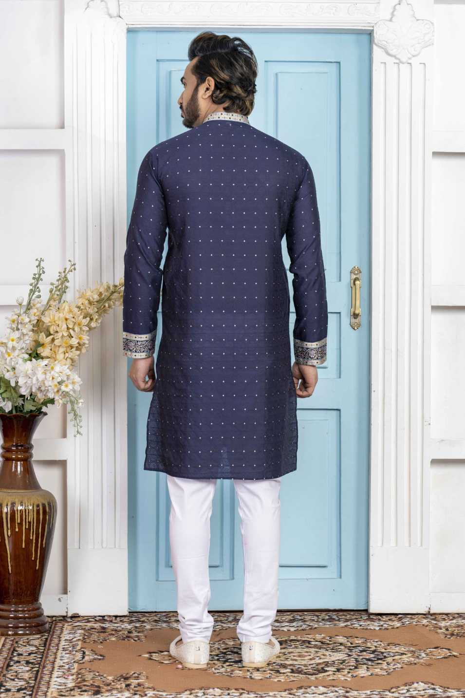navy blue kurta